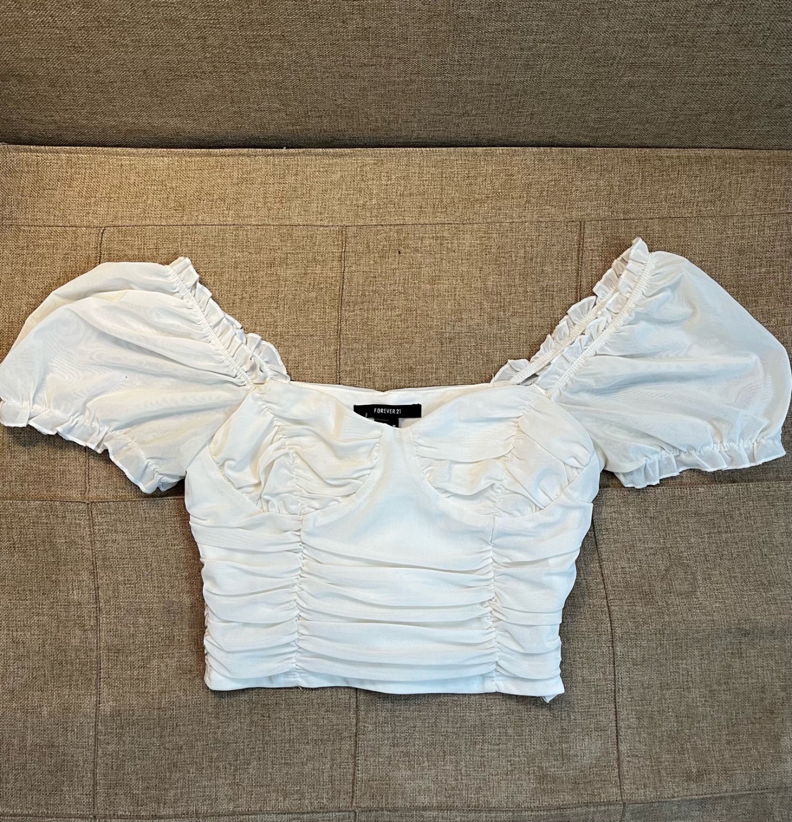 Crop top blanc
