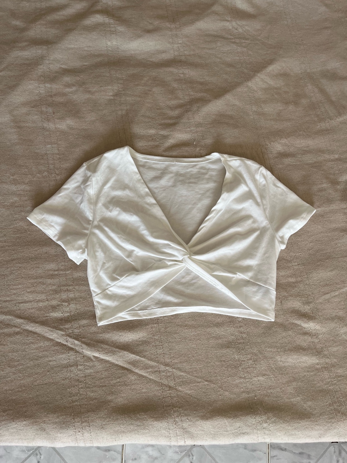 Crop top blanc