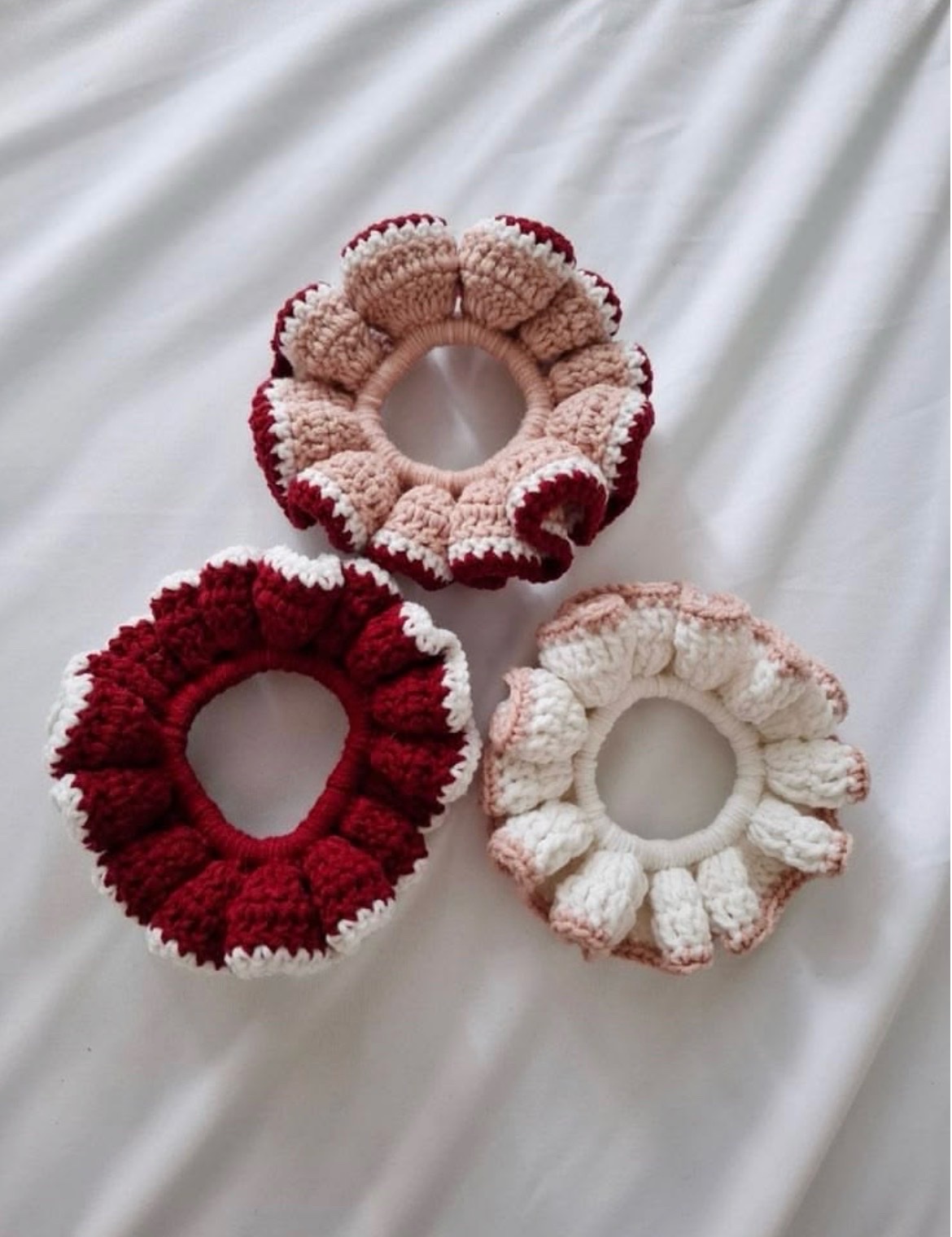 Pack de 3 chouchou crochet hand made