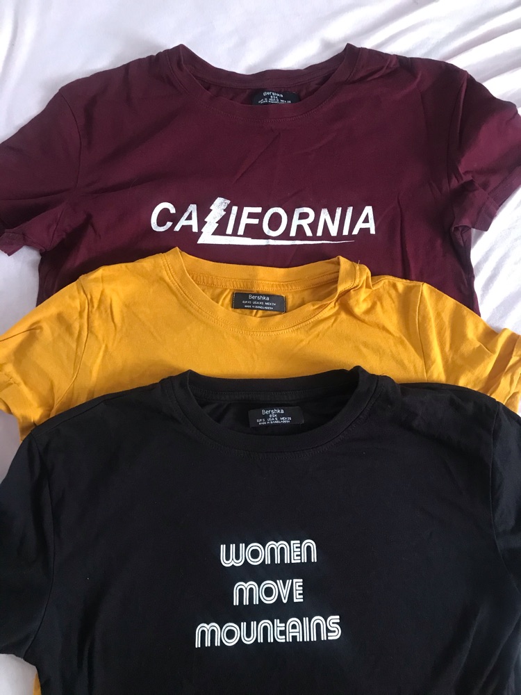 lot de trois tshirt bershka 