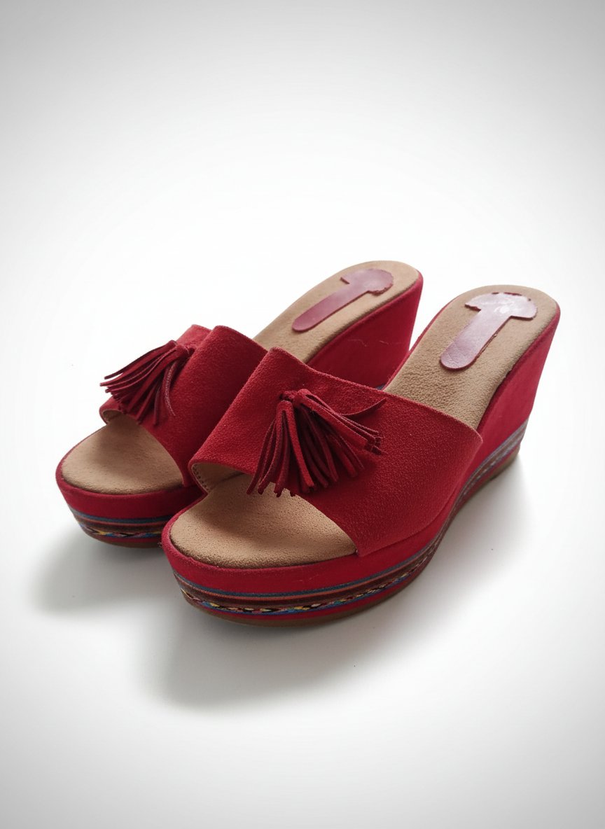 Mules femmes rouge traditionnel taille 37