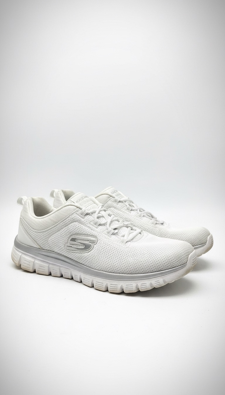Basket skechers p39 en blanc confortable et en très bon état