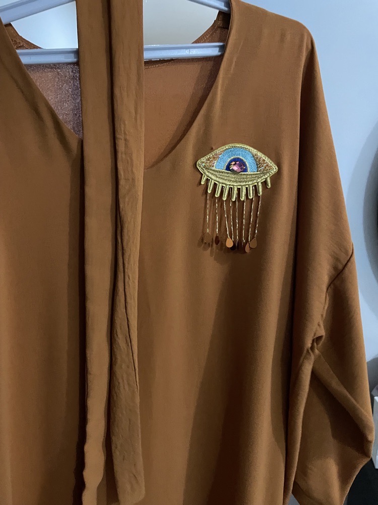 Robe longues avec manches orange