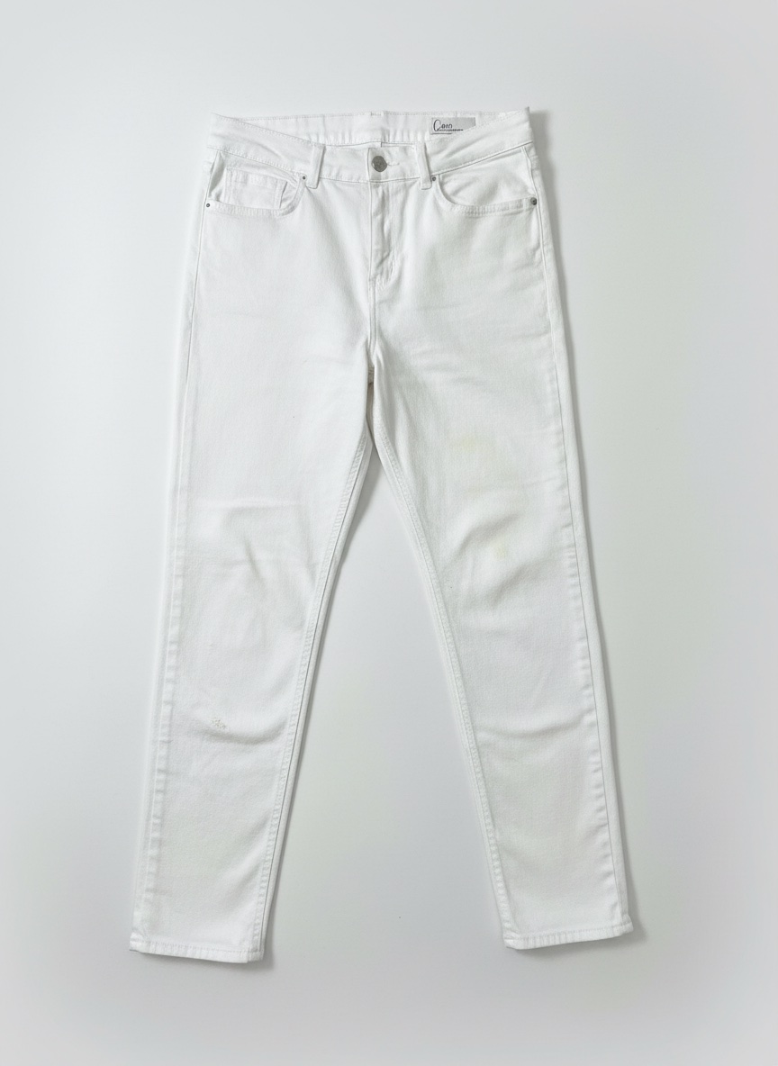 Jean t42 blanc lycra porté une seule fois