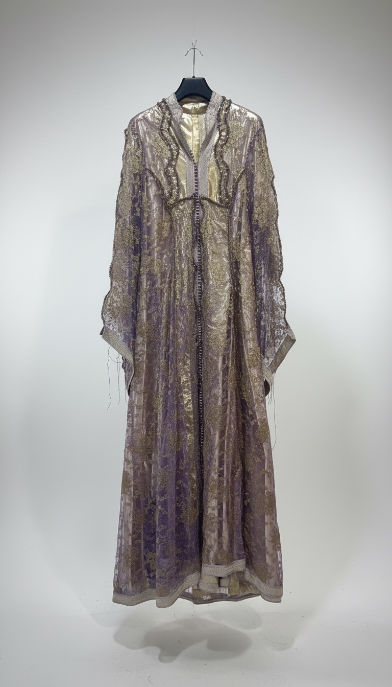 Robe caftan en dentelle taille 40 💜💜🪻🪻