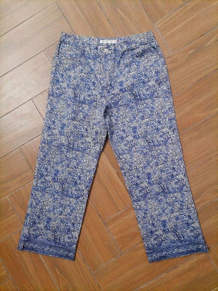 Pantalon taille haute imprimé 