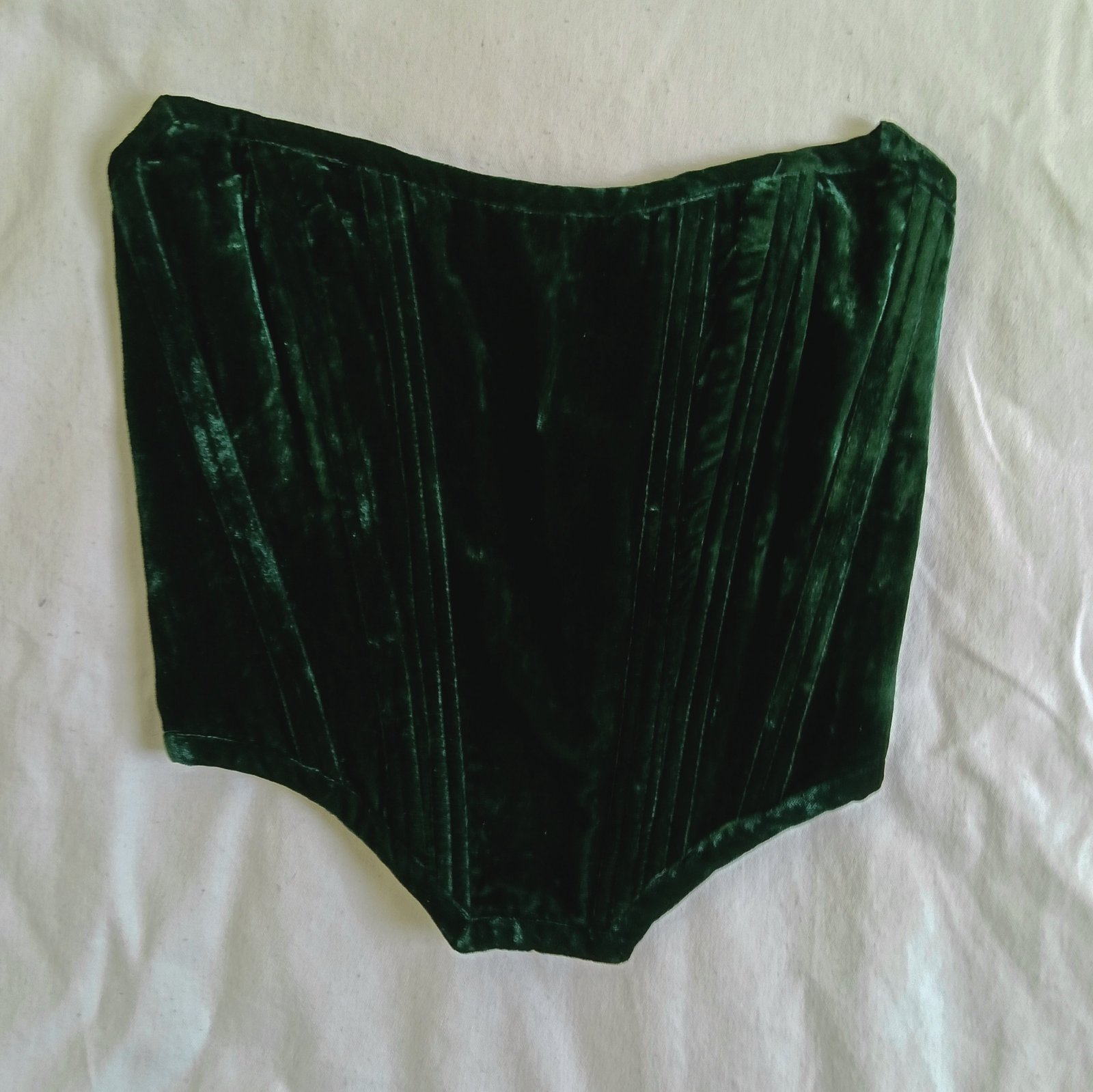 Green velour Corset 