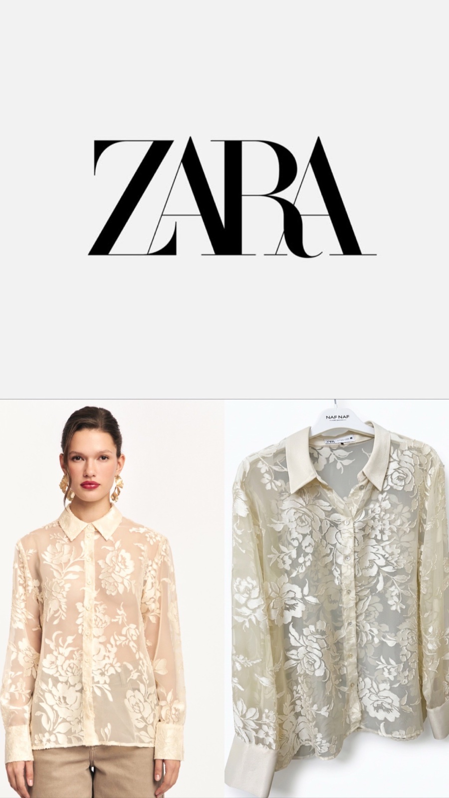 Chemise zara porté une seule fois