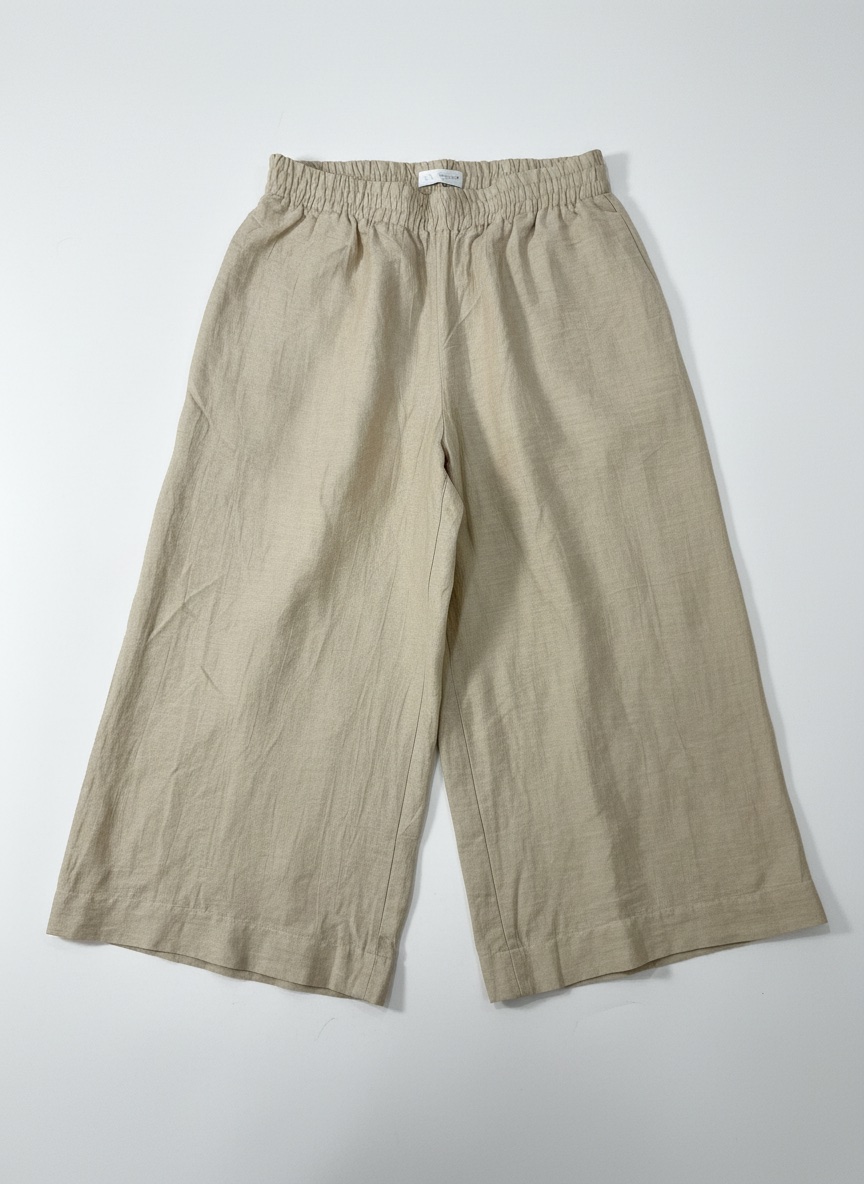 Pantalon courte large zara nouvelle 100%lin 