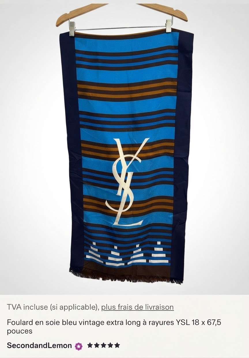 Echarpe en soie saint laurent