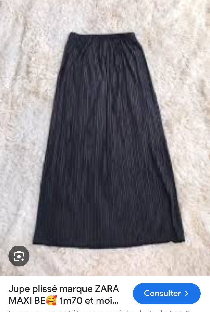 Jupe long laine froissé Zara 