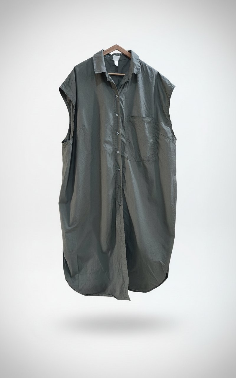Robe chemise midi neuf over size