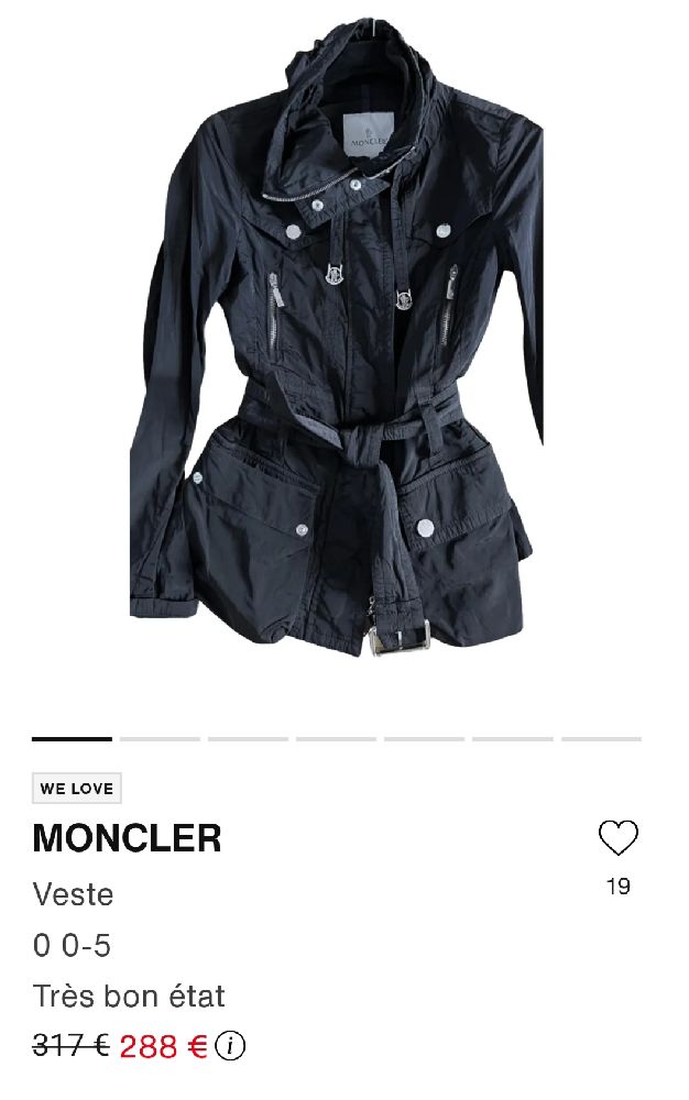 Veste trench Moncler neuf 
