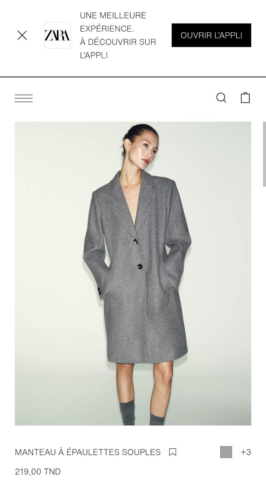 Manteau cachemire Zara neuf 
