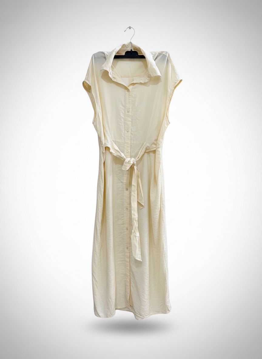 Jolie robe chemisier detail noeud long h&m