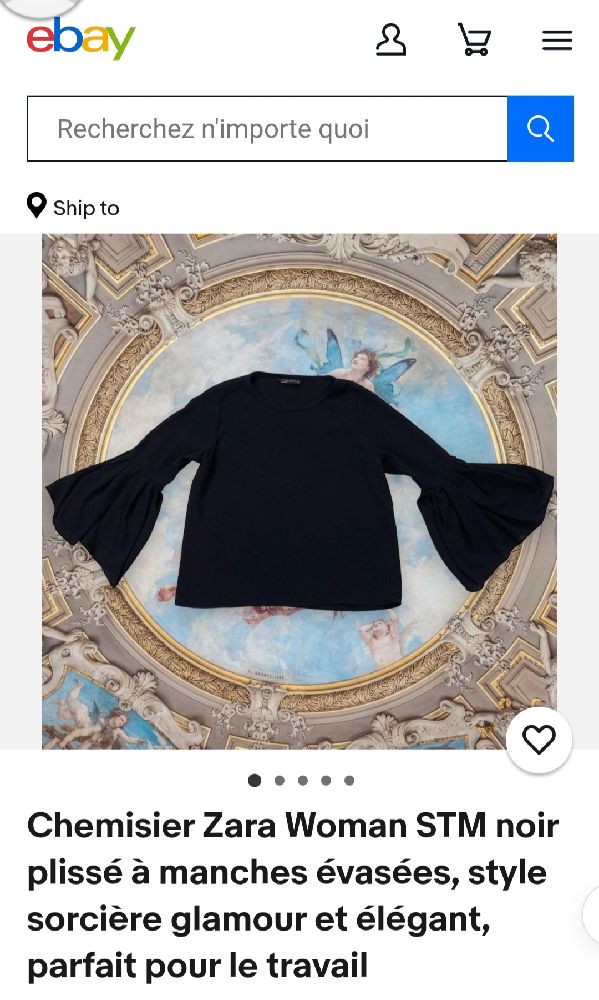 Basic Zara marron manches évasées