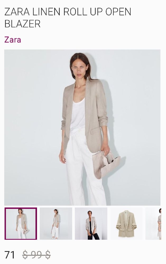 Blazer Zara lin 