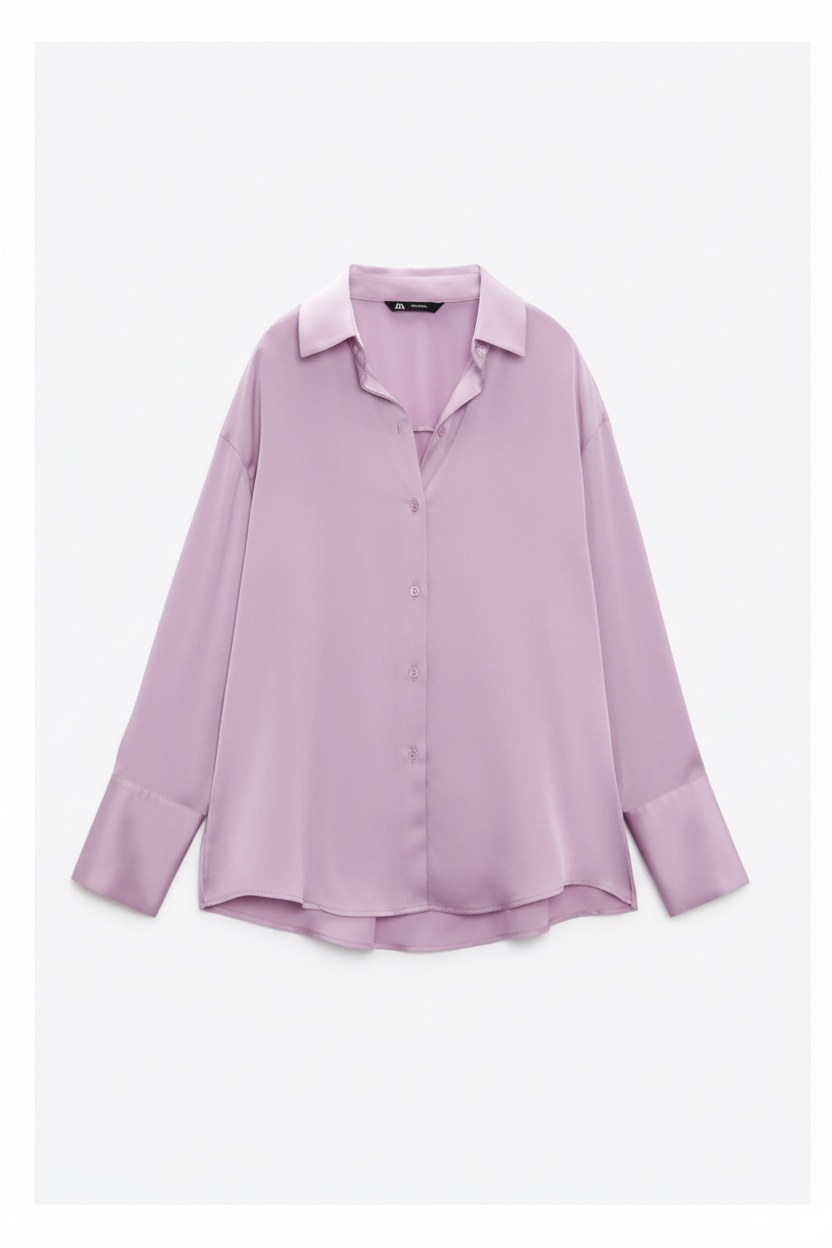  Chemise zara satiné over size