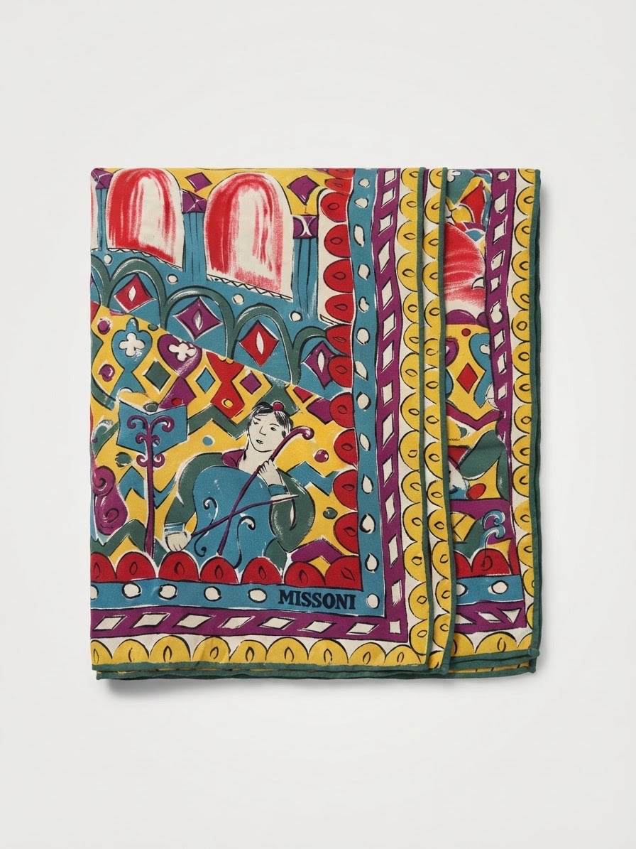 Foulard carré en soie missoni
