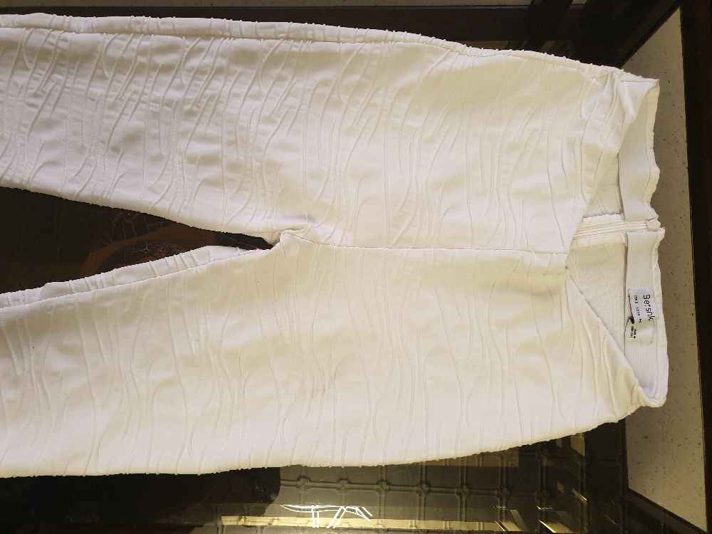 Pantalon blanc taille haute taille s 