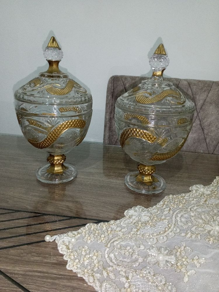 deux bonbonnière cristal