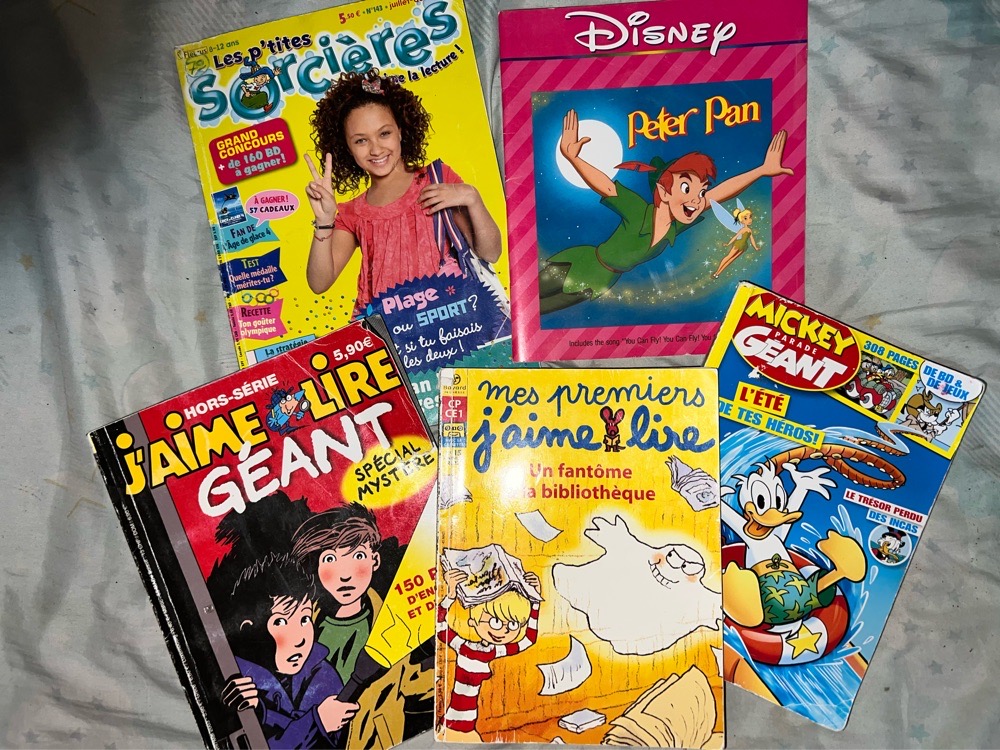 Lot de de 5 magazines et bandes dessinées Disney