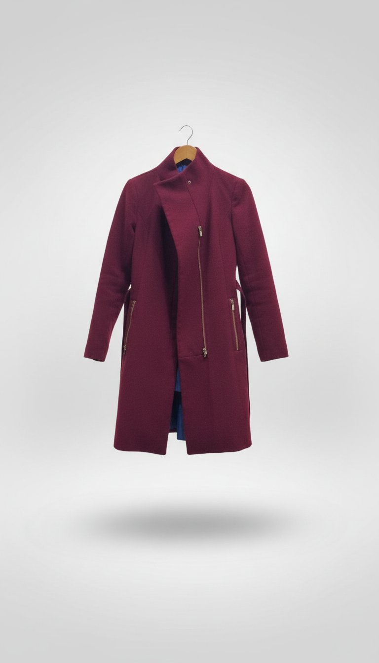 Manteau cachemire burguandi 