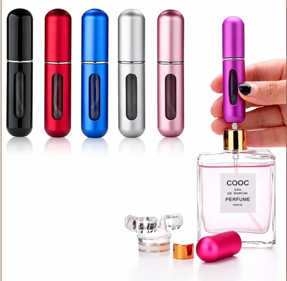 Flacon de Parfum de Poche Rechargeable