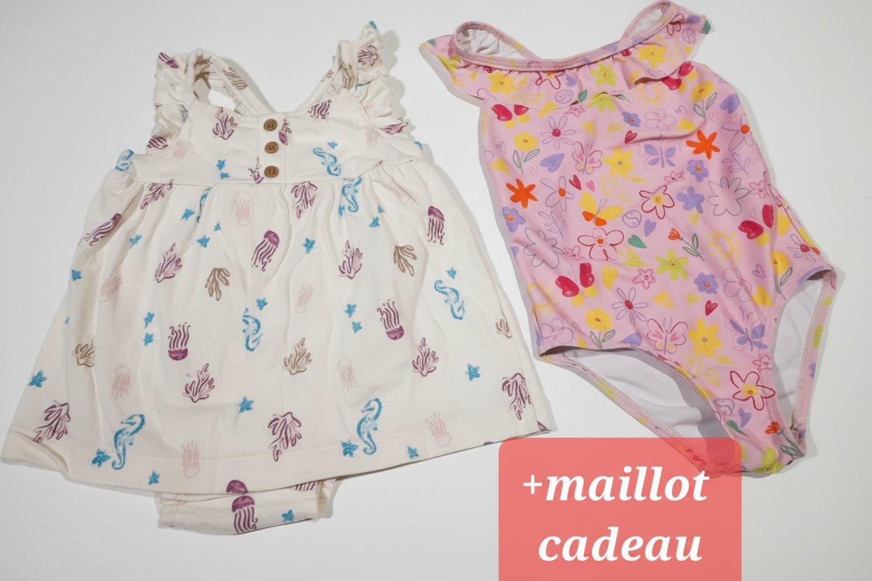 Robe de plage+maillot cadeau