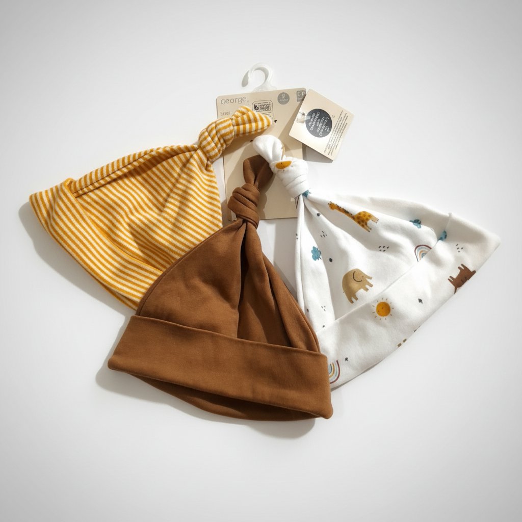 3 bonnets george coton neufs