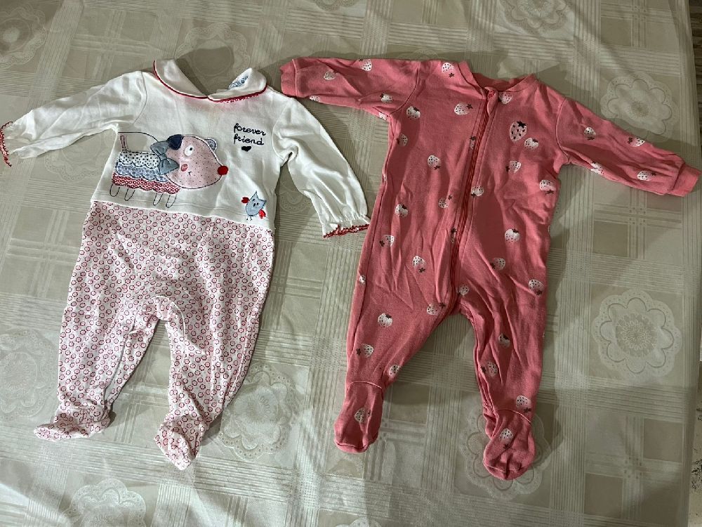 2 grenouillère coton 3 mois