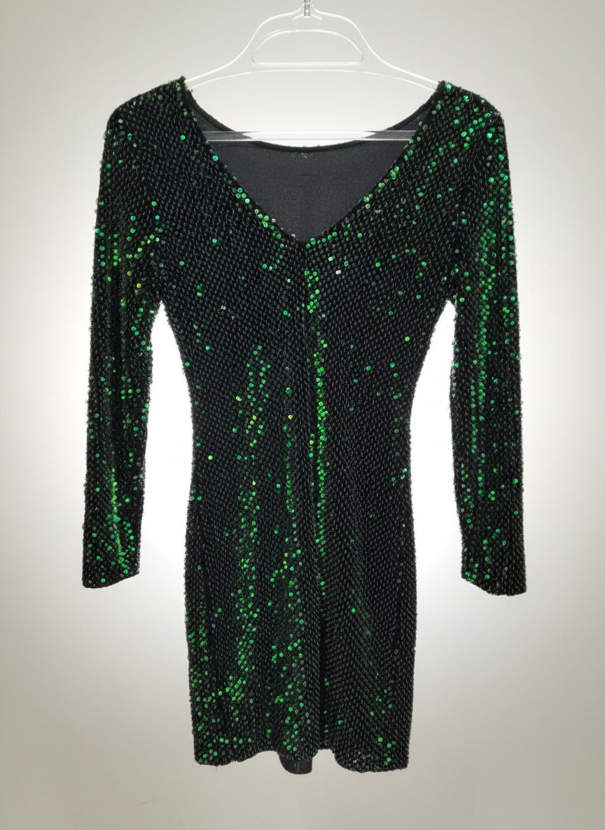 Robe bling bling vert 