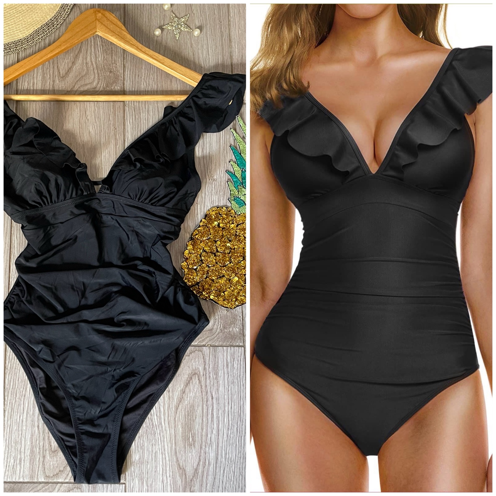 Subilme Maillot ruffle ❤️convient M/L💋jamais porté😍