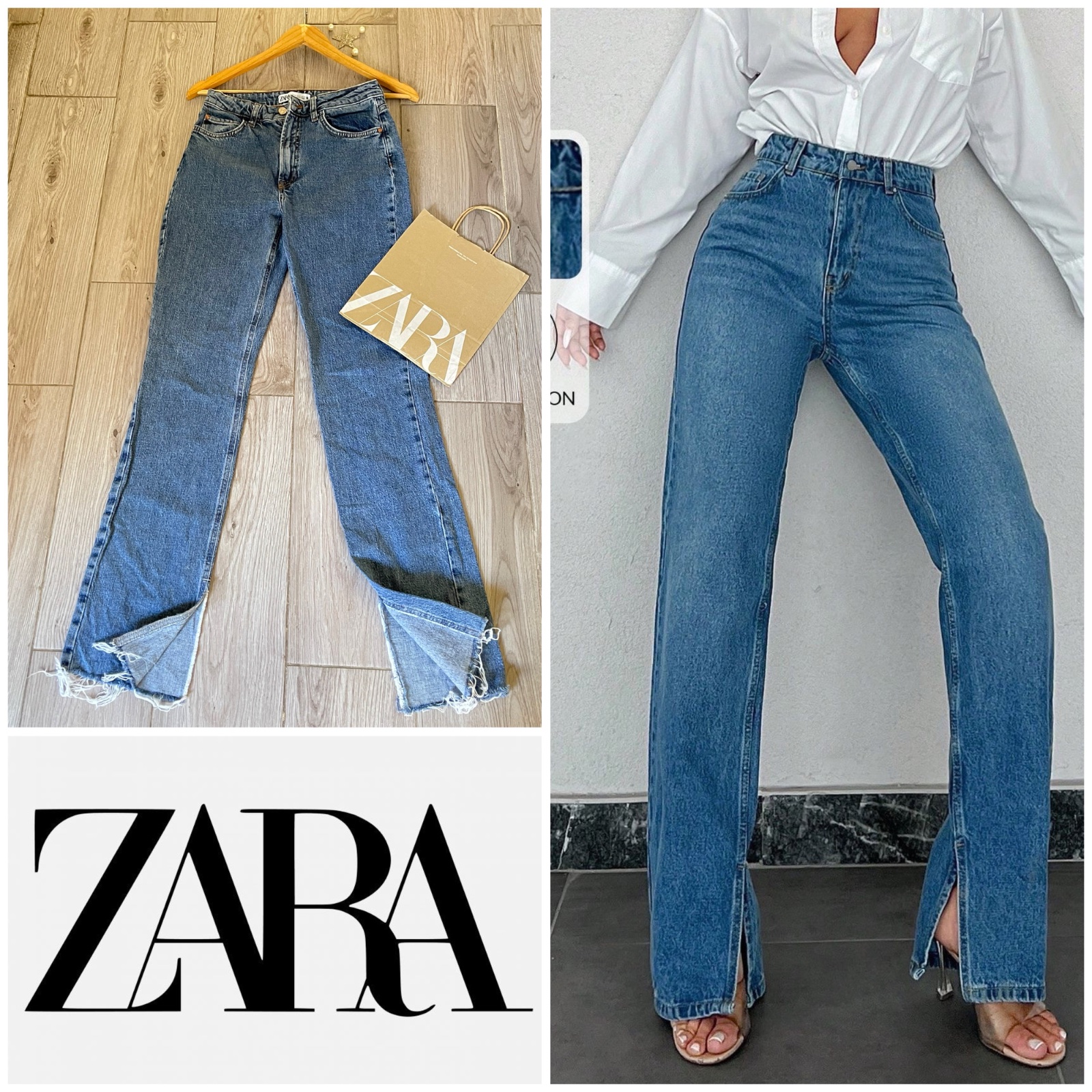 Zara straight jeans neuf❤️