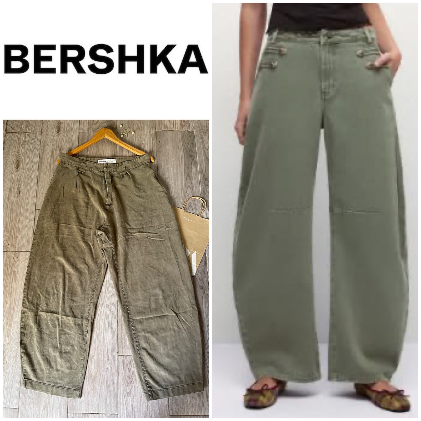  Jeans Barrel Bershka M/L❤️