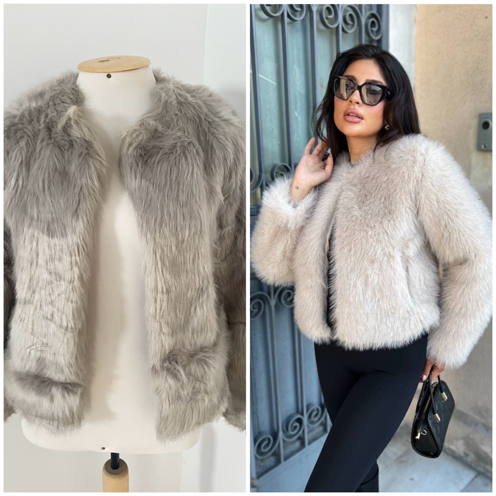 Veste manteau faux fourrure❤️S/M