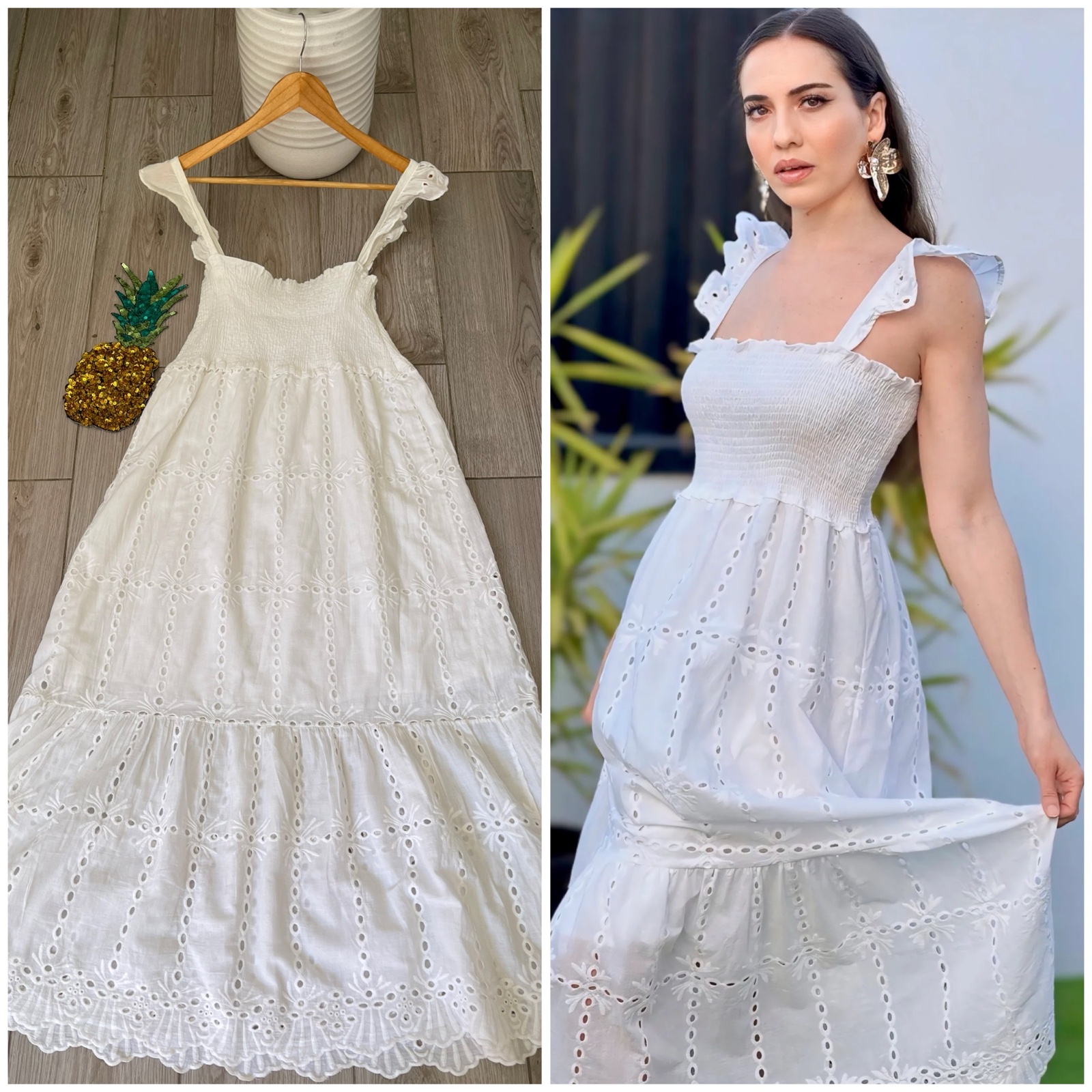 Long robe en broderie ❤️