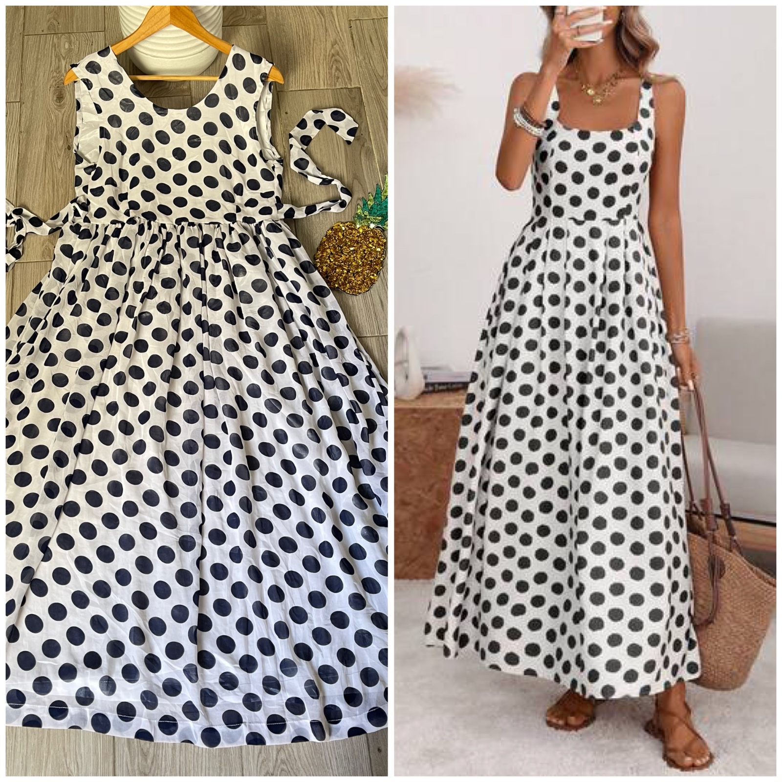 Maxi dress ceinturée en mousline  L/XL❤️