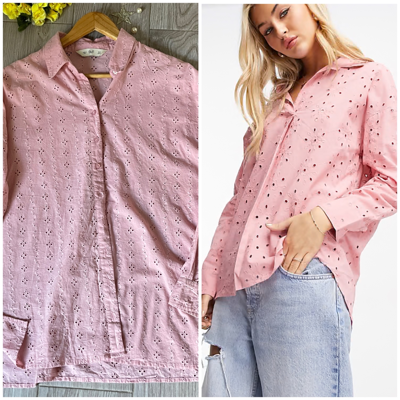 Long chemise over en broderie anglaise❤️