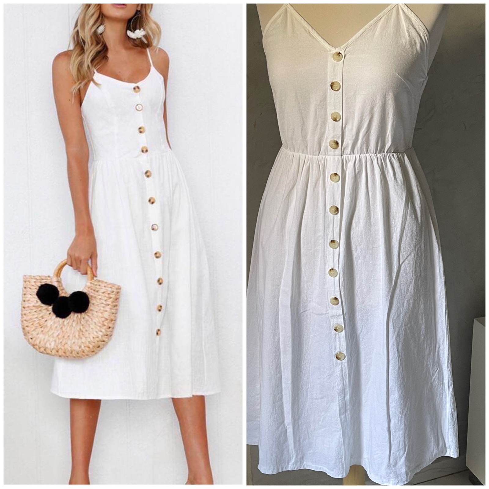 Cute robe boutonnee neuf ❤️lin melange😍❤️