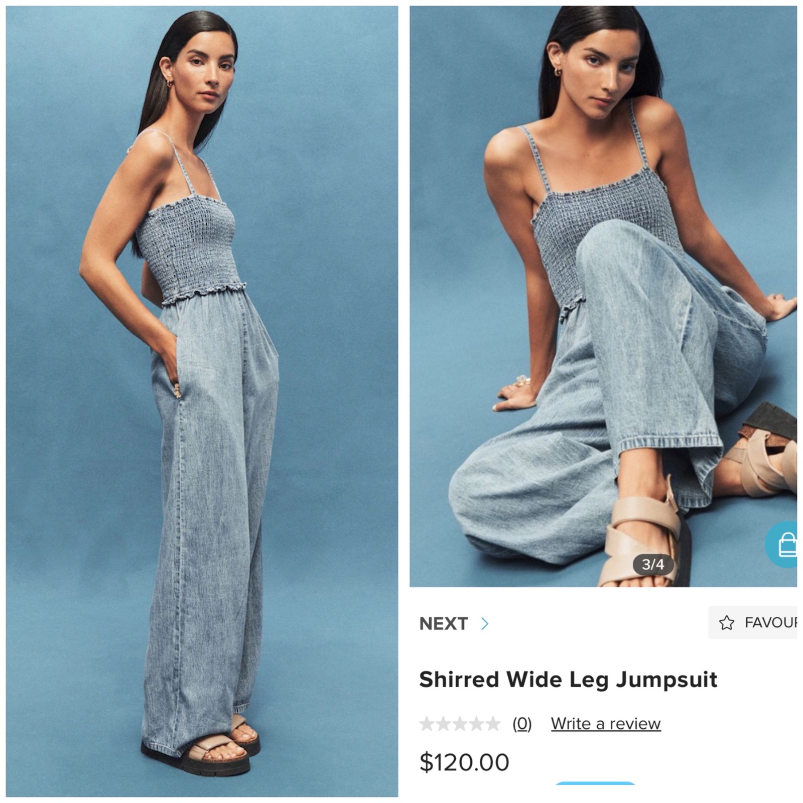 Next combi large jeans leg wid 40/42 ❤️❤️❤️❤️neuf😘