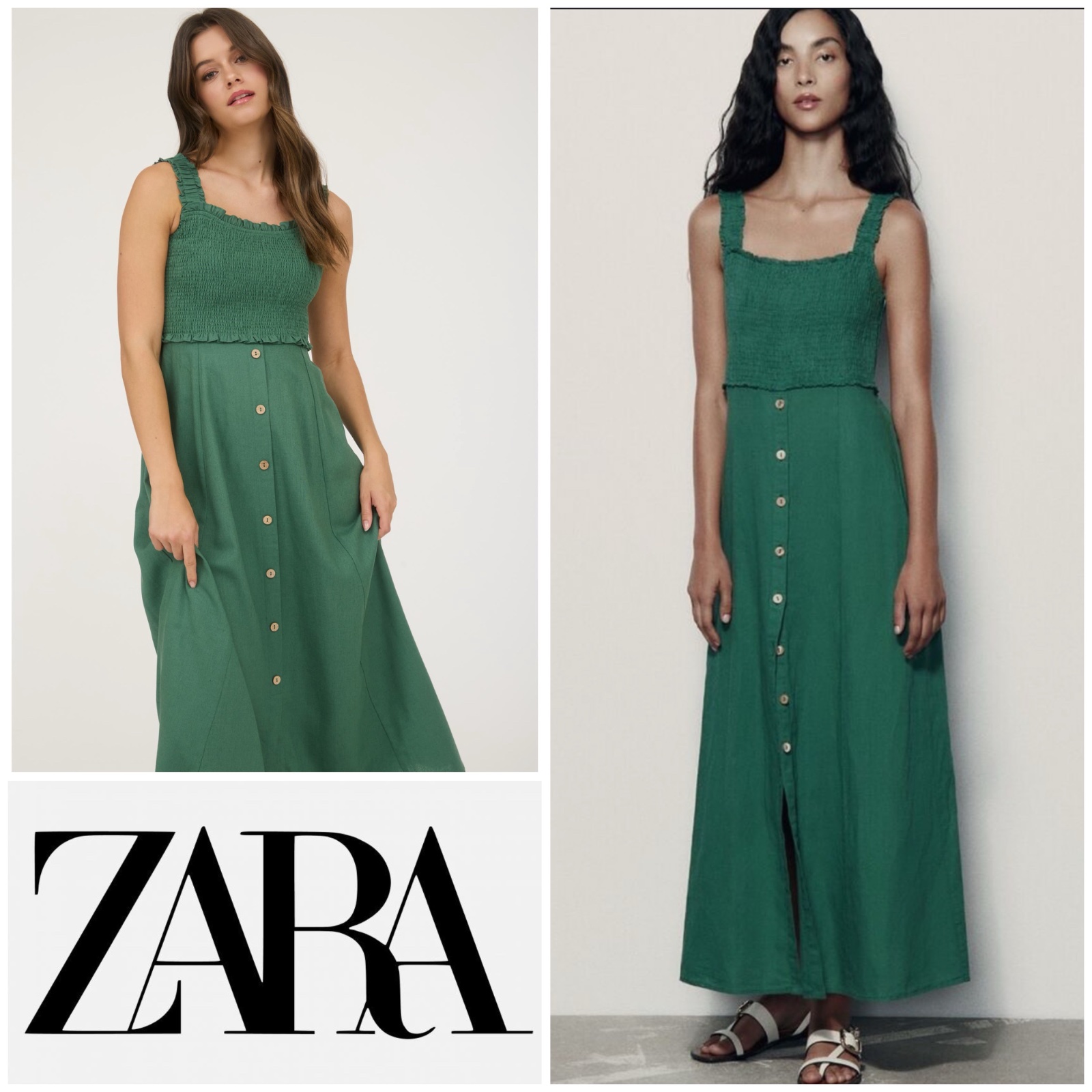 Zara Kamraya melange  robe boutonnee M/L
