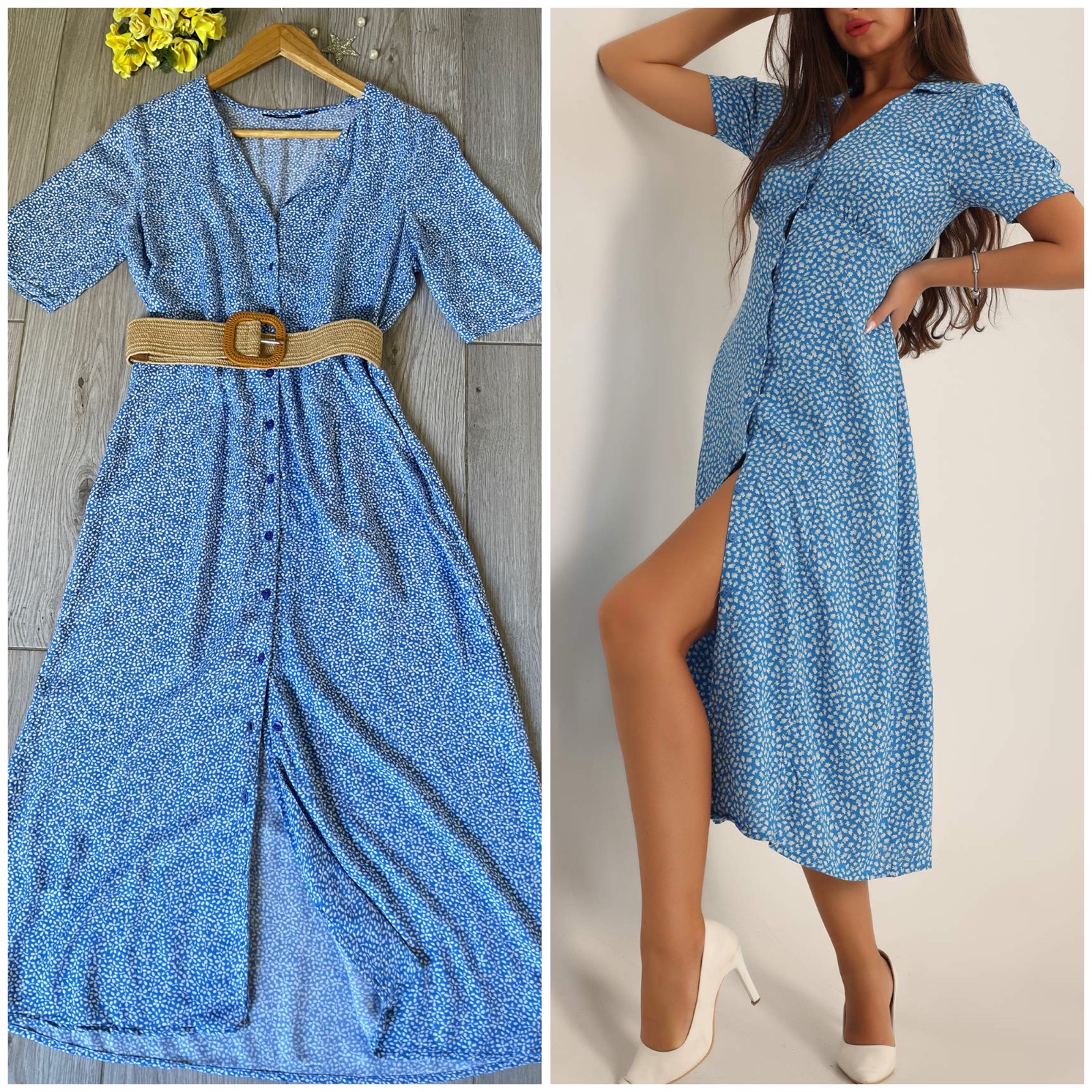Fluide robe floral boutonnée❤️