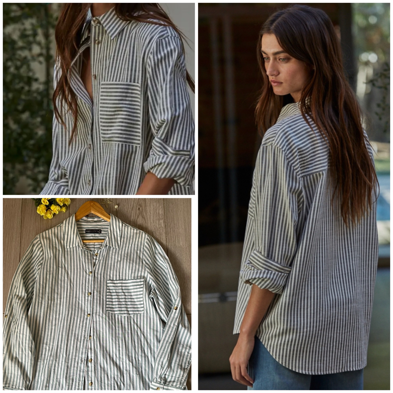 Long chemise rayure over, neuuuf 44/46