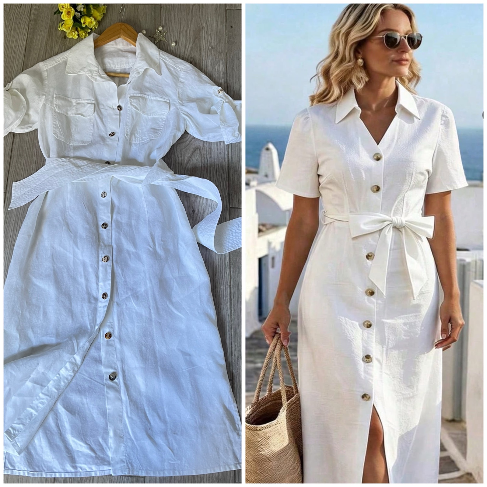Robe kamraya boutonnee❤️ceinturee