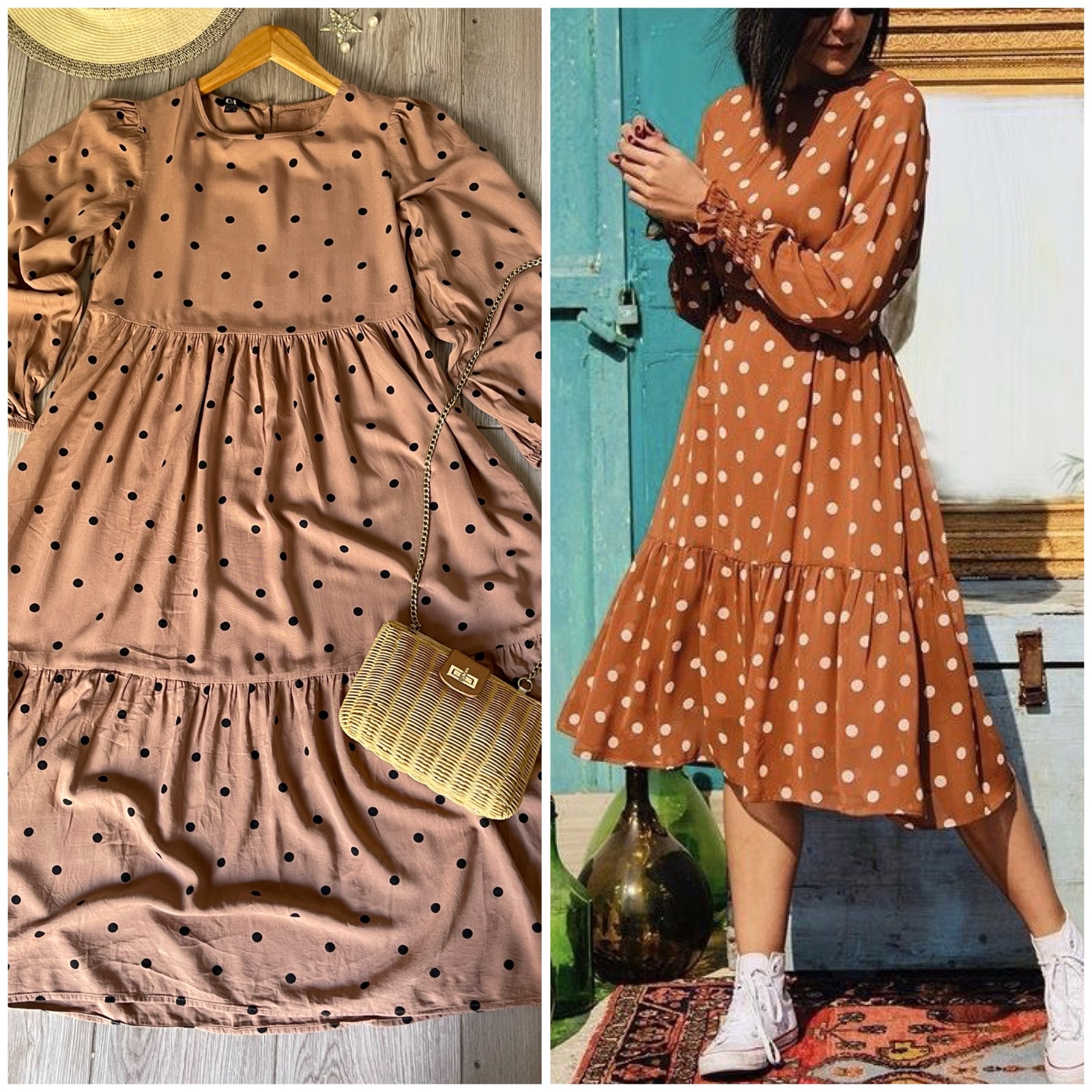 Fluide robe polka