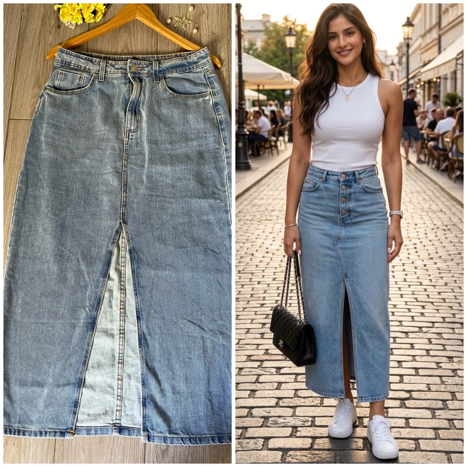 Long jupe jeans M/L❤️❤️❤️❤️