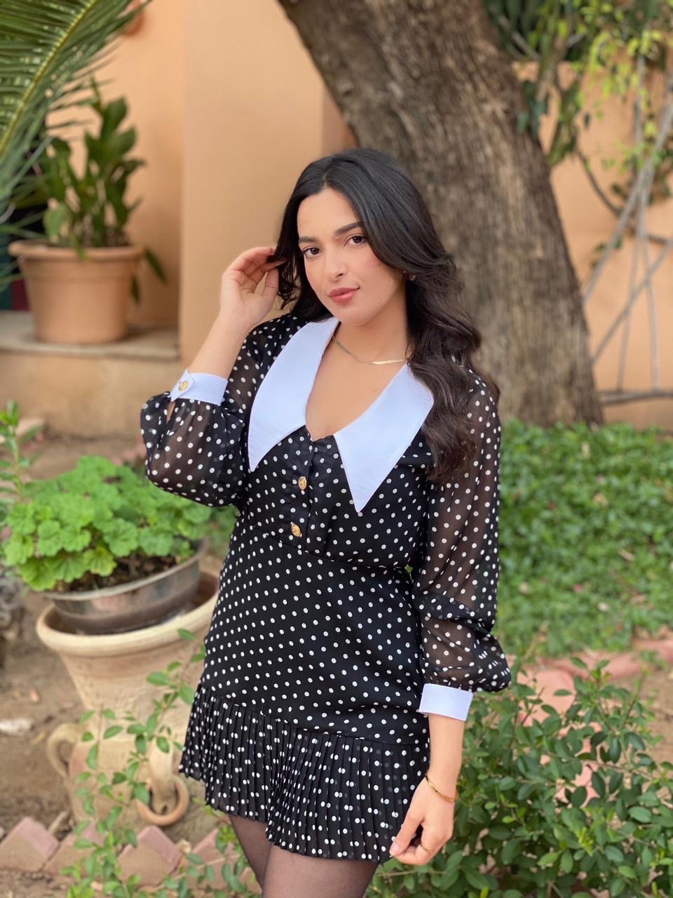 Robe polka dots🇹🇷🖤🤍