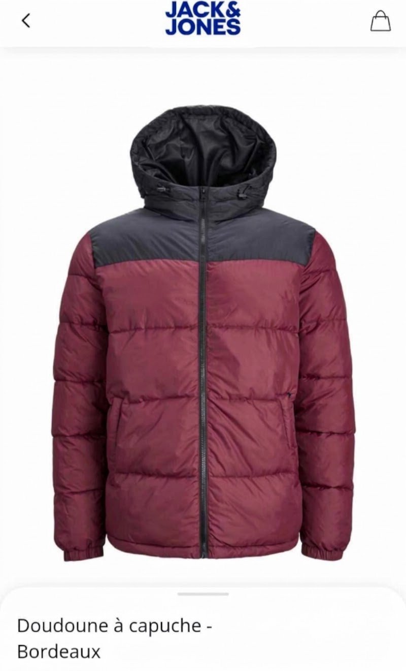 Doudoune a capuche Jack&Jones taille L