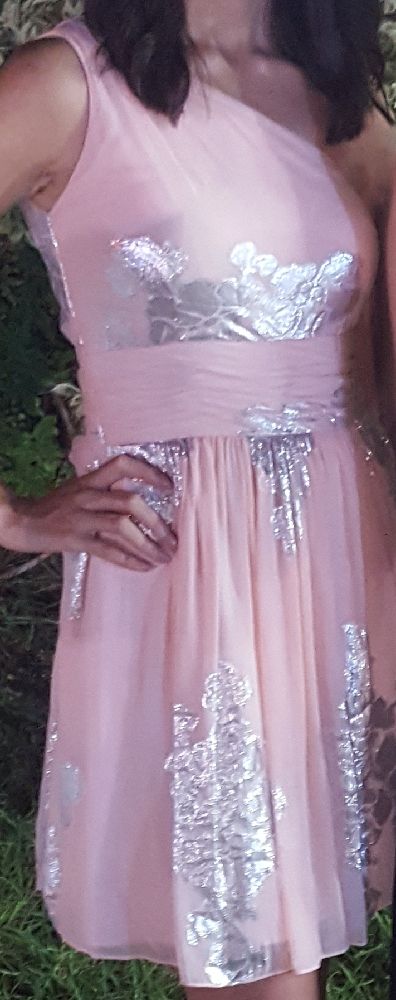 Robe rose bebe avec argent